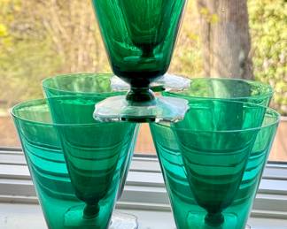 Vintage Green Glasses