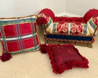 Neiman Marcus Miniature Chaise with Pillows