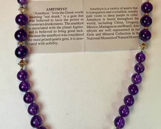 Museum of Fine Arts amethyst necklace
