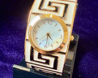 MMA Greek key cuff watch