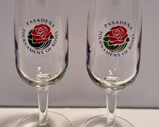 Pasadena Tournament of Roses wineglasses