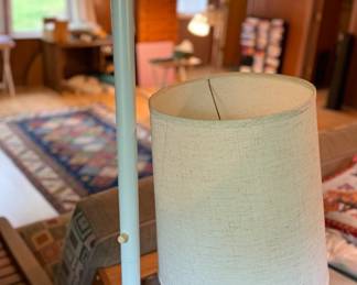 Halogen pole lamp (1 of 2) and brass floor lamp