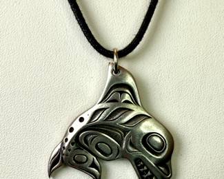 Frederick Pewter Canada whale pendant