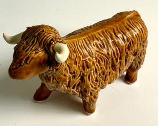 Castle Wynd Pottery Highland Bull figurine from Scotland