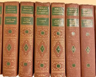 Vintage leather-bound World's Greatest Literature set