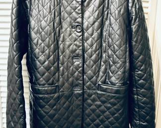 Neiman Marcus quilted leather coat