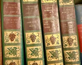 Vintage leather-bound Classic Romances of Literature set