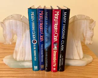 Marble horse head bookends