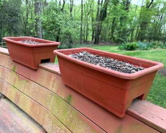 Resin deck planters