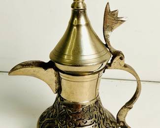 Vintage small brass Dallah Middle Eastern teapot