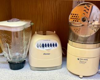 Osterizer blender and Black & Decker Shortcut food processor