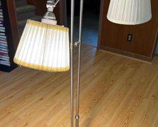 Chrome double floor lamp
