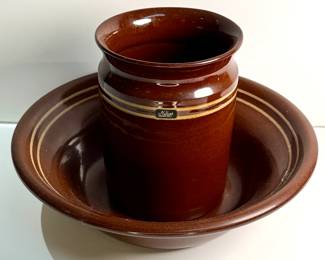 Nittsjo Sweden bowl and vase
