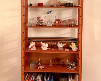 Cedar bookcase with adjustable shelves