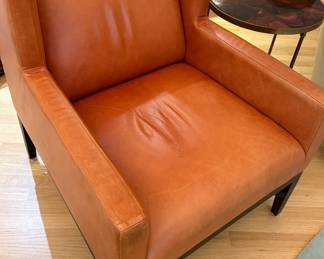 Bernhardt rust leather armchair (tan one also available)