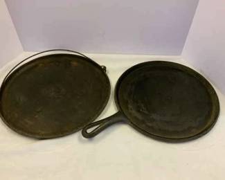 Two 12 Cast Iron Griddles
