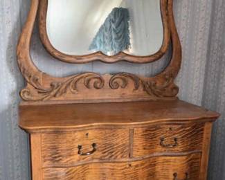 Four Drawer Dresser with Mirror