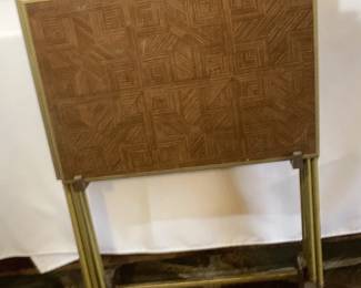 1970s Vintage MCM TV Trays With Stand