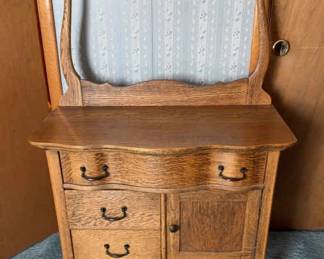Antique Oak Wash Stand