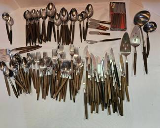 Ekco Stainless Wood Flatware