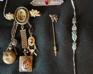unusual chatelaine. diamonds and precious stones