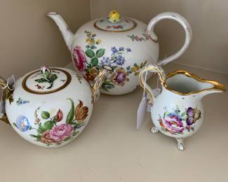 Vibrant artistry on this vintage Meissen Porcelain pieces