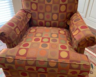Mid-Century modern swivel rocker, upholstery in great condition.