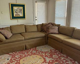 Sectional sofa with 2 pull out beds