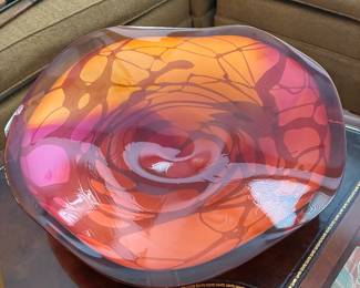 Modern Art Glass  bowl by  Designer Dennis K. Mullens