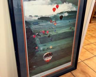 Hot air Balloon Poster framed