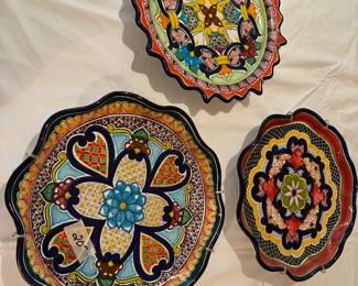 Mexican Talavera signed Plates 11.5" by Hernandez