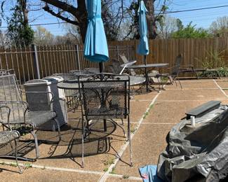 Wrought Iron Patio table and chairs- 3 sets to pick from - they do need painting
