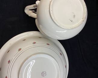 VTG. QUEEN ANNE BONE CHINA PITCHER & BOWL