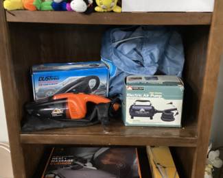 ASSORTED COLLECTIBLES, TY BEANIE BABYS, DUST VACUUM, QUEEN AIR MATTRESS