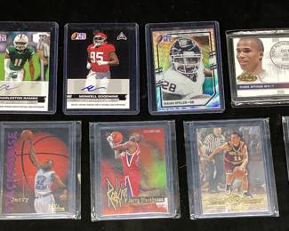 ASSORTED 1990s-2000s NFL, BASEBALL & BASKETBALL CARDS DERICK THOMAS, JOHN RANDLE, GARY CLARK STEVE MCMICHAELS HERMAN MOORE, J.J. REDDICK GLEN ROBINSON, KEN GRIFFEY JR. 200+ CARDS TOTAL,