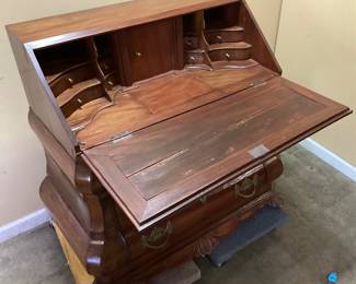 ANTIQUE OAK SECRETARY DESK, NEEDS SOME REPAIR