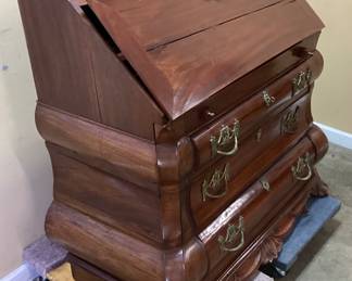 ANTIQUE OAK SECRETARY DESK, NEEDS SOME REPAIR