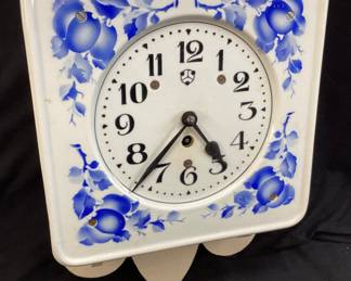 VTG. GERMAN DELFT WALL CLOCK