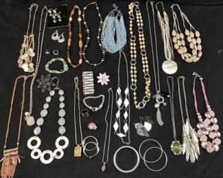 ASSORTED COSTUME JEWELRY, MONET, LOFT, NAPIER SEMI PRECIOUS