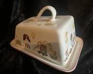 Ceramic Wade Cheese Plate Lid House Mouse