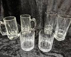 Vintage Heavy Glass Barware
