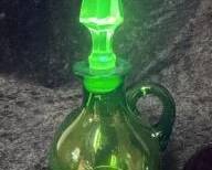 Glass Decanter Uranium Glass Stopper