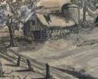 Signed Riegelman 1959 Drawing