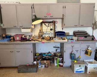 Boxes filled with crap. Paint supplies, loose ‘useful’ items:)