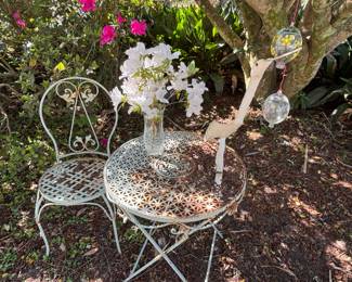 This metal set is really just for display…And that’s one of those PVC pipe egrets