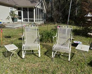 These chairs have a little rocking effect. Real nice!