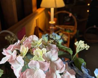 Faux hydrangeas- the real ones are coming soon to a garden near you;)