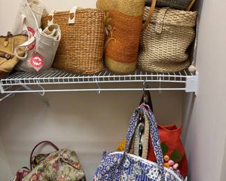 Many vintage and newer handbags