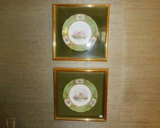 $160 -Pair of Framed Sevres Style Plates (was $240/pr)