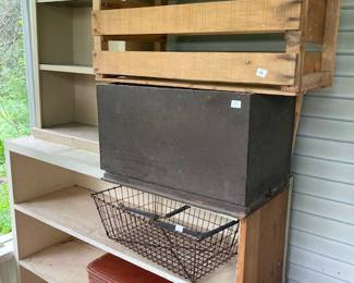 several wooden bookcases for sale